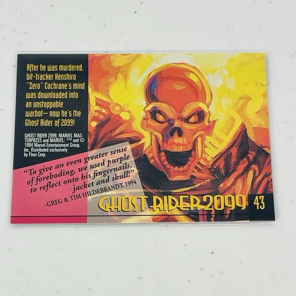 1994 Marvel Masterpieces #43‎ Ghost Rider 2099 Hildebrandt Fleer Trading Card